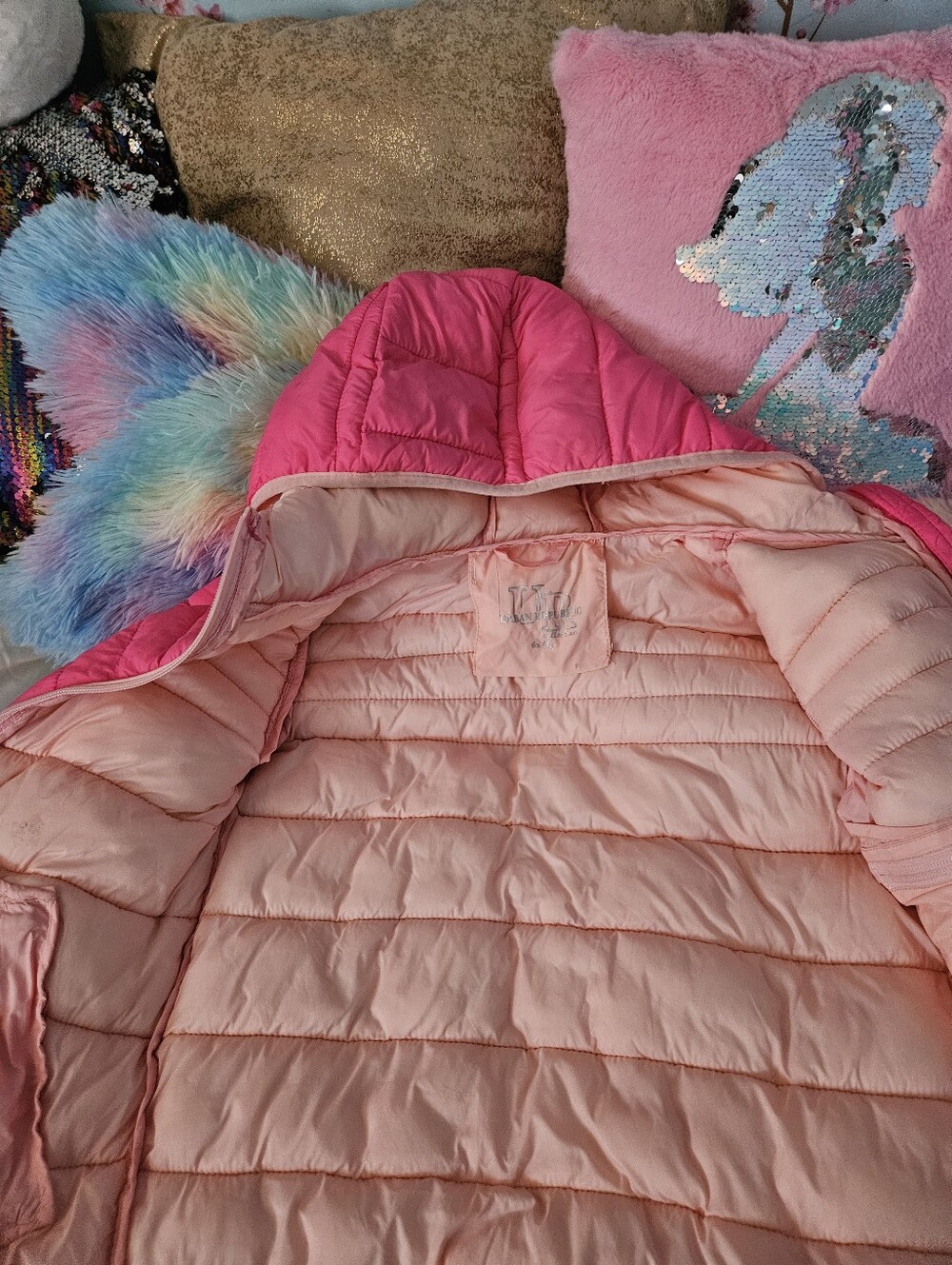 Urban Republic  Hot Pink Hooded Puffer Jacket - Picture 7 of 8